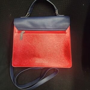 Danielle Nicole Red and Navy Structured Crossbody Bag